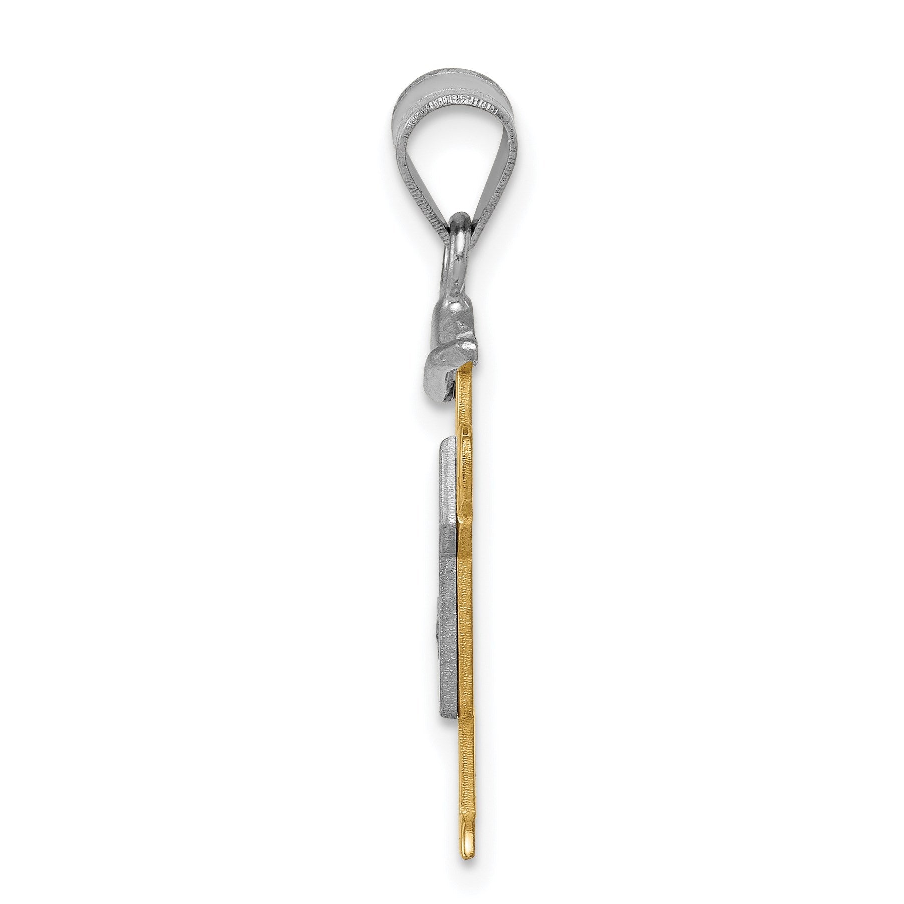 14K Bicolor Diamant-Anhänger für Kinder