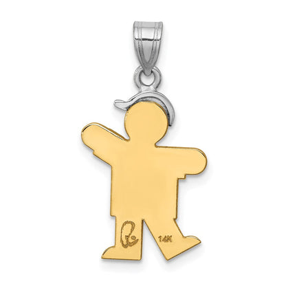 14K Bicolor Diamant-Anhänger für Kinder AA