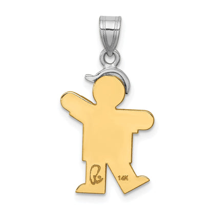 14K Bicolor Diamant-Anhänger für Kinder
