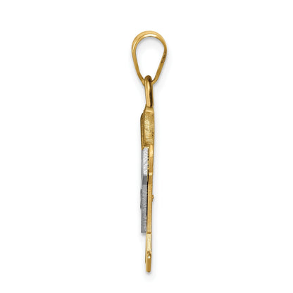 14K Bicolor Diamant-Anhänger für Kinder