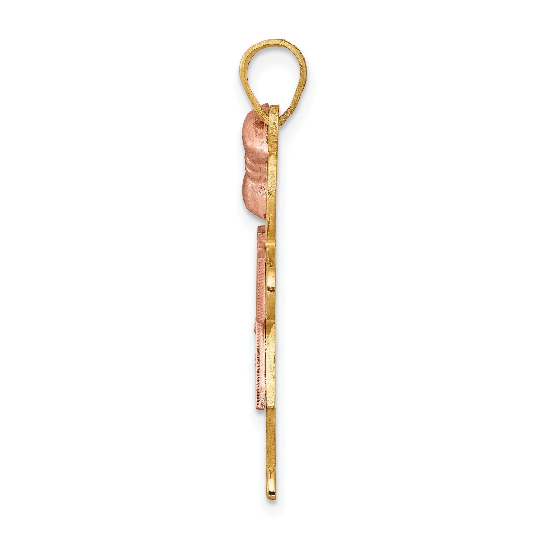 14K Bicolor Diamant-Kinderanhänger
