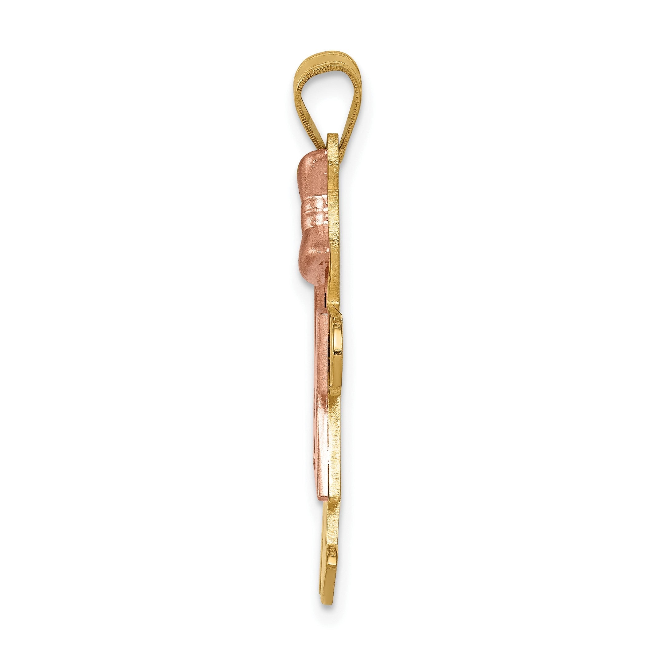 14K Diamant-Anhänger für Kinder in Bicolor