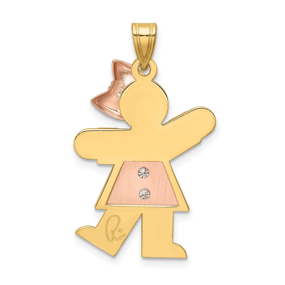 14K Diamant-Anhänger für Kinder in Two-Tone