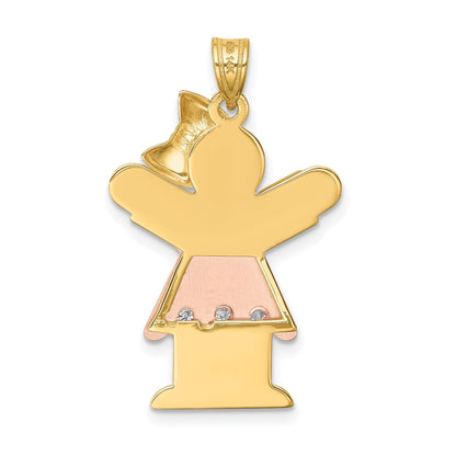 14K Bicolor Diamant-Kinderanhänger VS