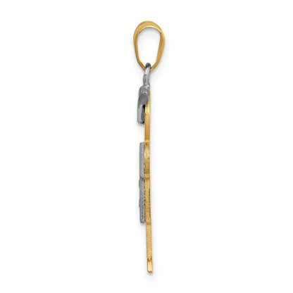 14K Bicolor Diamant-Anhänger für Kinder