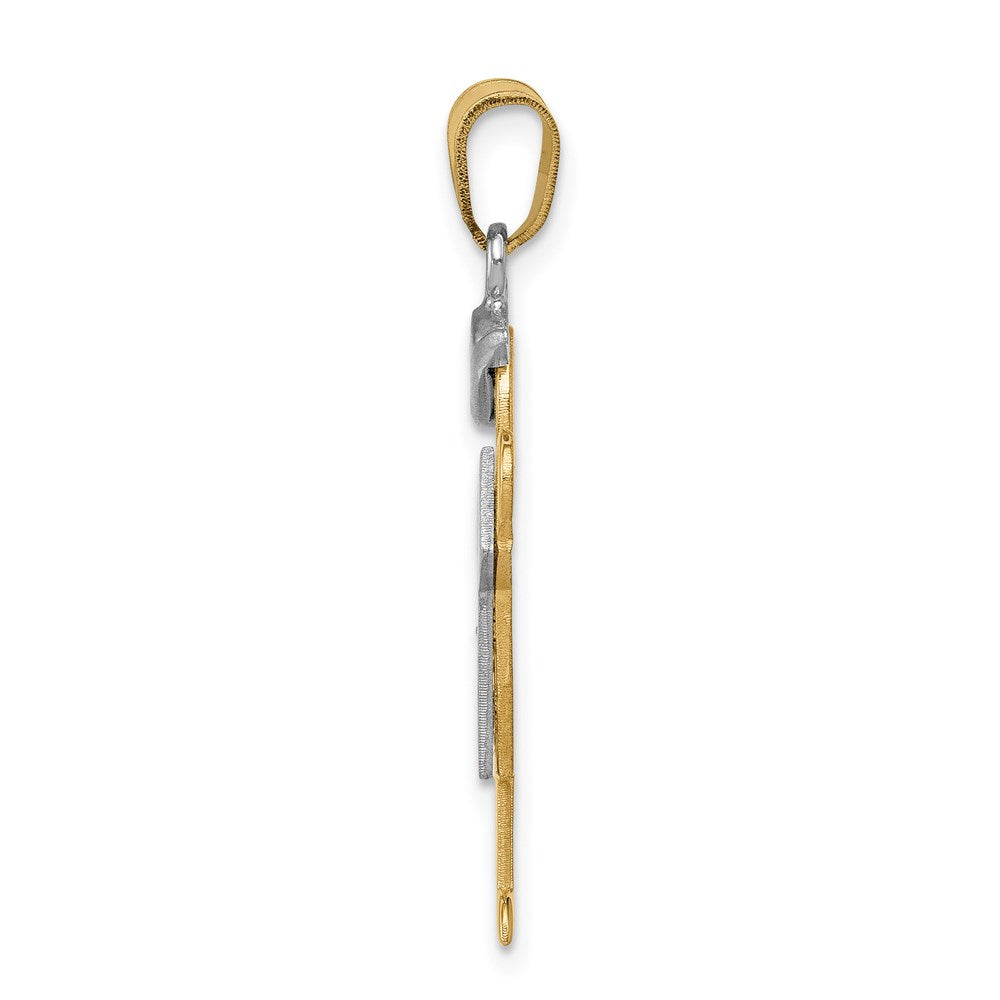 14K Bicolor Anhänger mit Diamant für Kinder