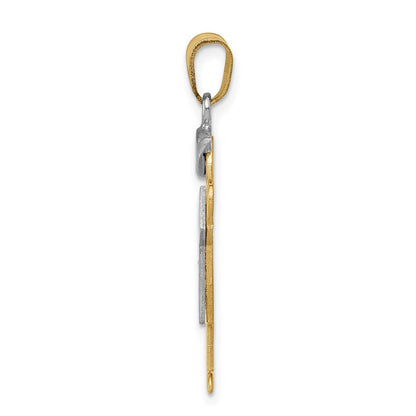 14K Bicolor Anhänger mit Diamant für Kinder