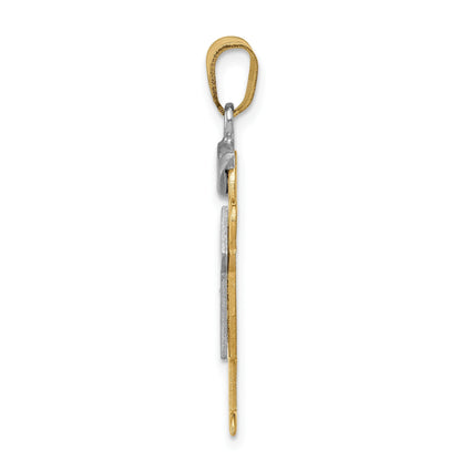 14K Bicolor Diamant-Anhänger für Kinder