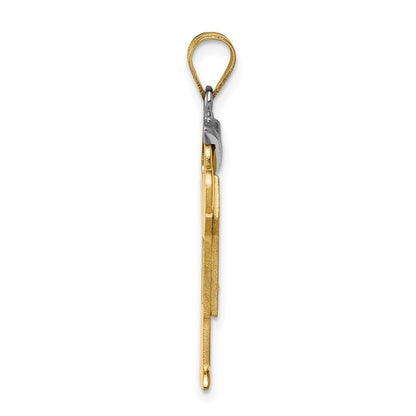 14K Bicolor Diamant-Anhänger für Kinder