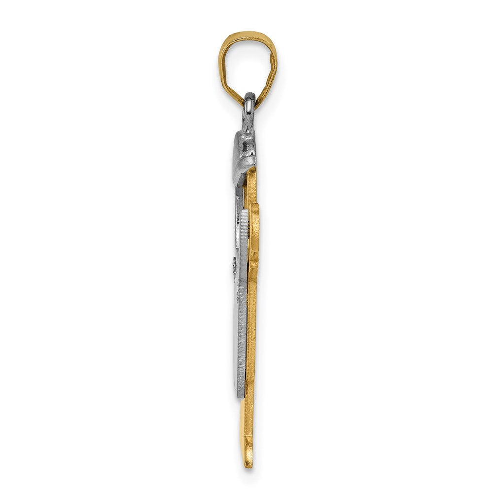 14K Bicolor Diamant-Anhänger für Kinder