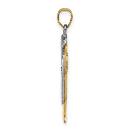 14K Bicolor Diamant-Anhänger für Kinder