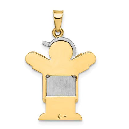 14K Bicolor Diamant-Anhänger für Kinder