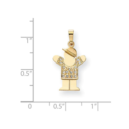 14K Anhänger mit AA-Diamant für Kinder
