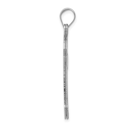 14K Weißgold Passion-Kreuz-Anhänger