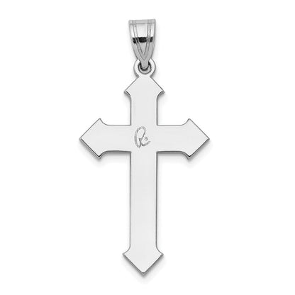 14K Weißgold Passion-Kreuz-Anhänger