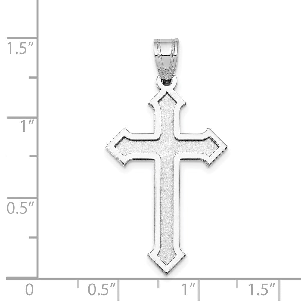 14K Weißgold Passion-Kreuz-Anhänger