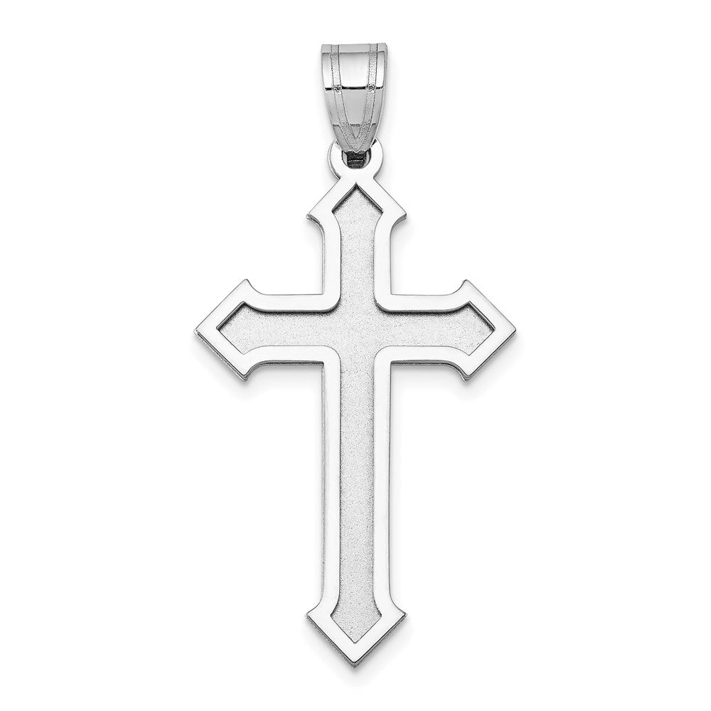 14K Weißgold Passion-Kreuz-Anhänger