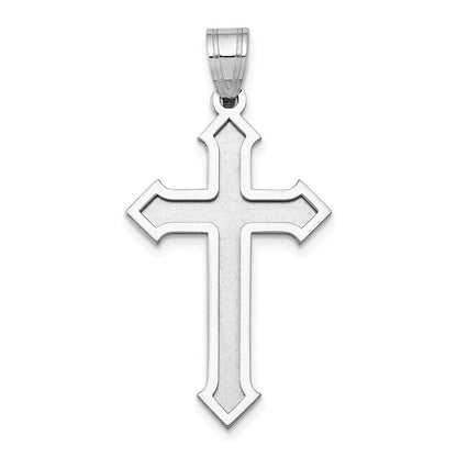 14K Weißgold Passion-Kreuz-Anhänger
