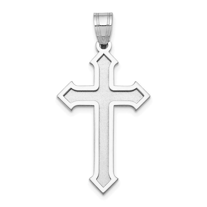 14K Weißgold Passion-Kreuz-Anhänger