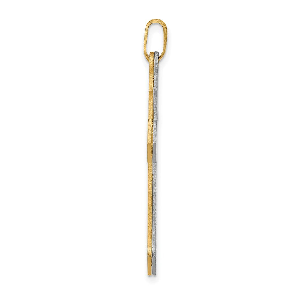 14K Bicolor-Gold Passion-Kreuz-Anhänger