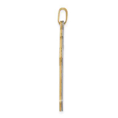 14K Bicolor-Gold Passion-Kreuz-Anhänger