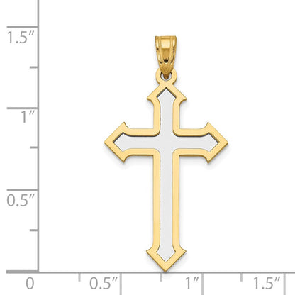 14K Bicolor-Gold Passion-Kreuz-Anhänger