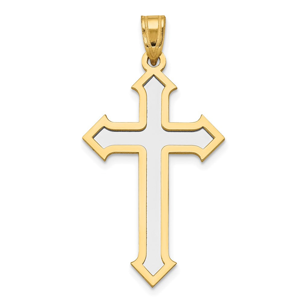 14K Bicolor-Gold Passion-Kreuz-Anhänger