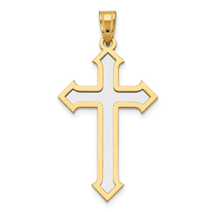 14K Bicolor-Gold Passion-Kreuz-Anhänger