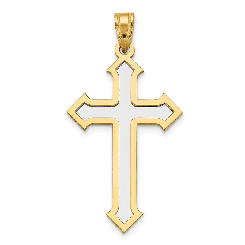14K Bicolor-Gold Passion-Kreuz-Anhänger