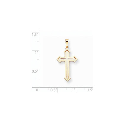 14K Bicolor-Gold Passion-Kreuz-Anhänger
