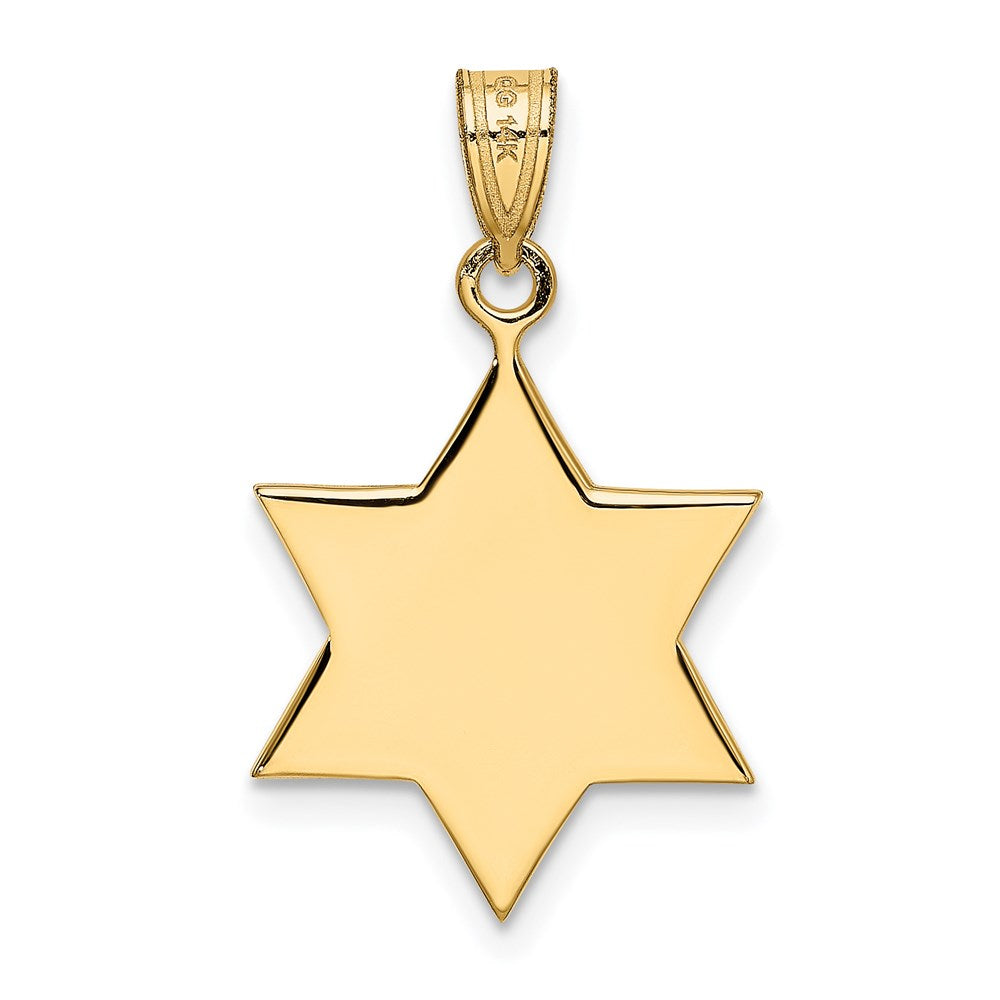 14K Gelbgold Davidstern-Anhänger