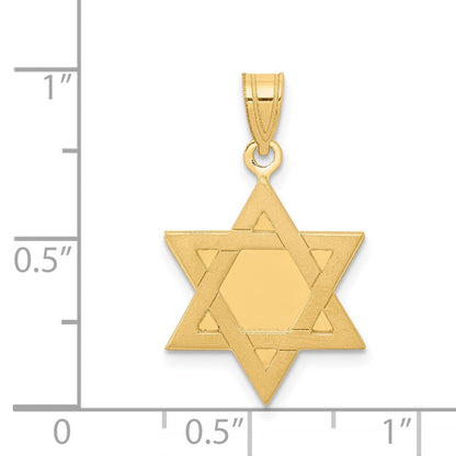14K Gelbgold Davidstern-Anhänger