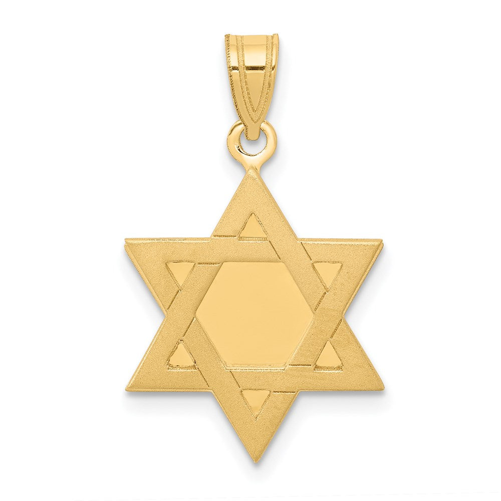 14K Gelbgold Davidstern-Anhänger