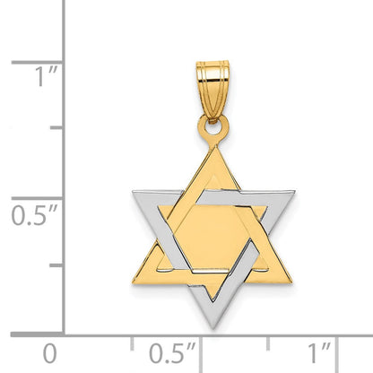 14K Bicolor Gold Davidstern-Anhänger