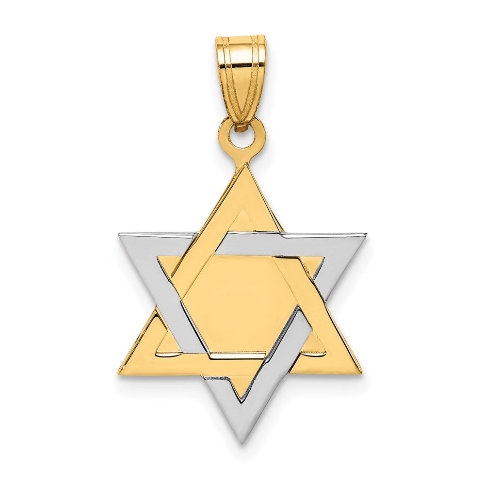 14K Bicolor Gold Davidstern-Anhänger