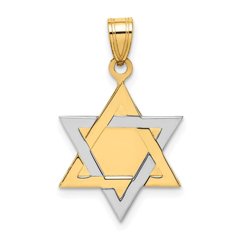 14K Bicolor Gold Davidstern-Anhänger