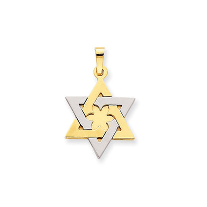 14K Bicolor Gold Stern Of David