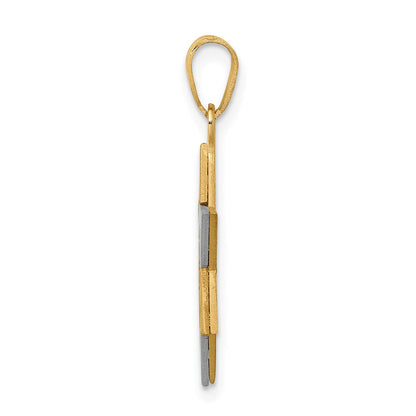 14 K Bicolor-Gold Bicolor-Gold Davidstern-Anhänger