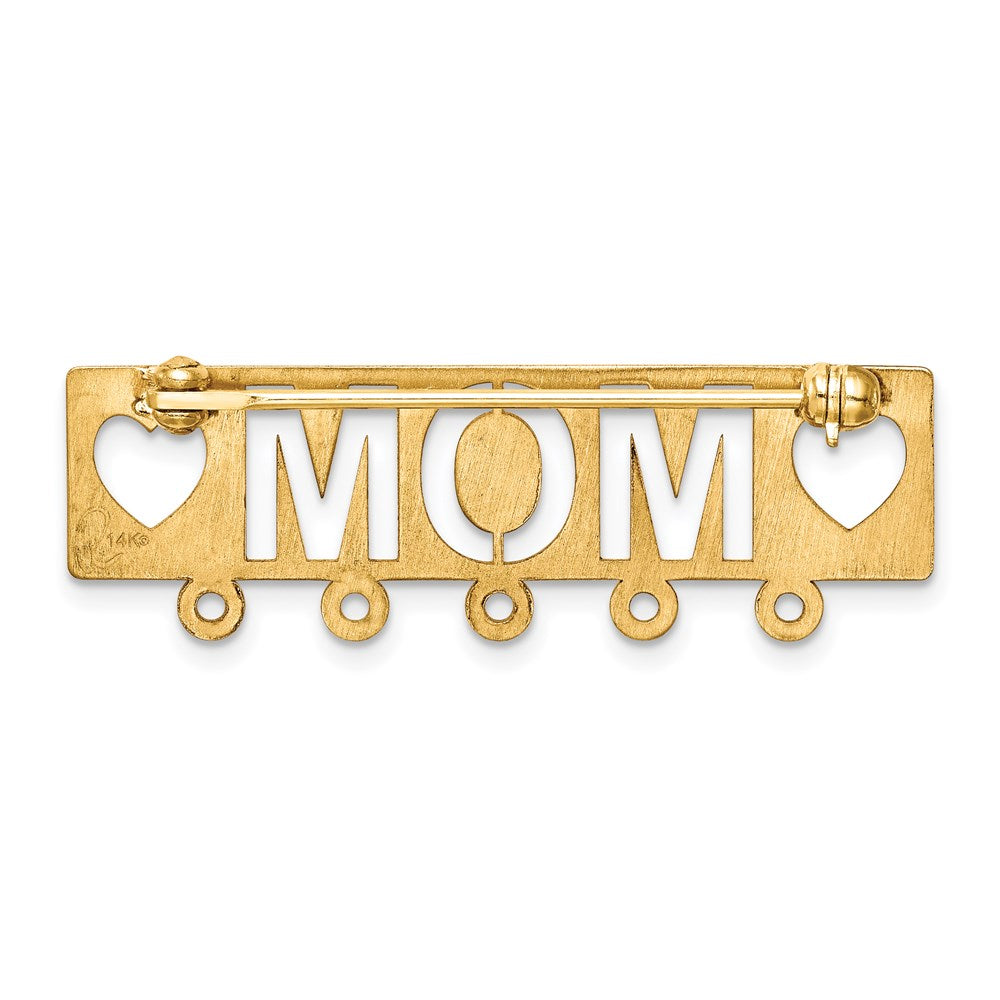 14K Gelbgold Poliert Mama Brosche