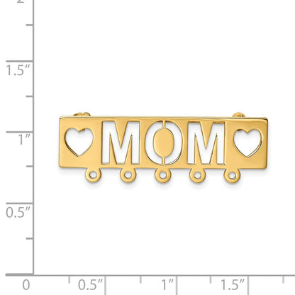 14K Gelbgold Poliert Mama Brosche