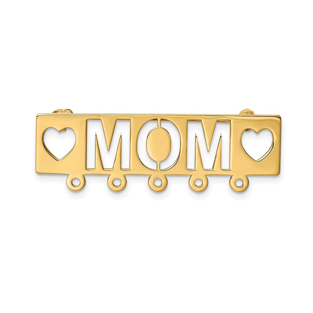 14K Gelbgold Poliert Mama Brosche