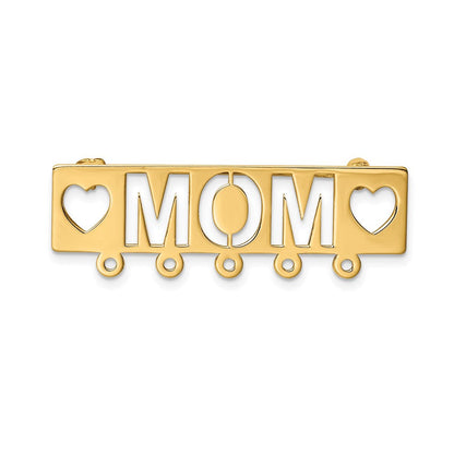 14K Gelbgold Poliert Mama Brosche