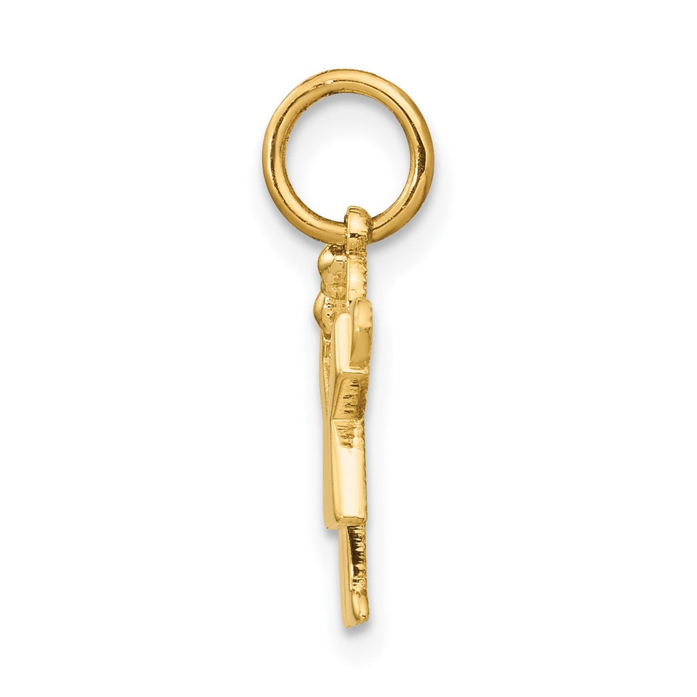 14K Gelbgold Mini-Mädchen-Liebe-Charm