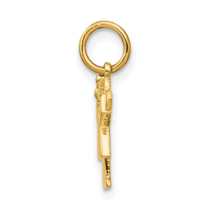 14K Gelbgold Mini-Mädchen-Liebe-Charm