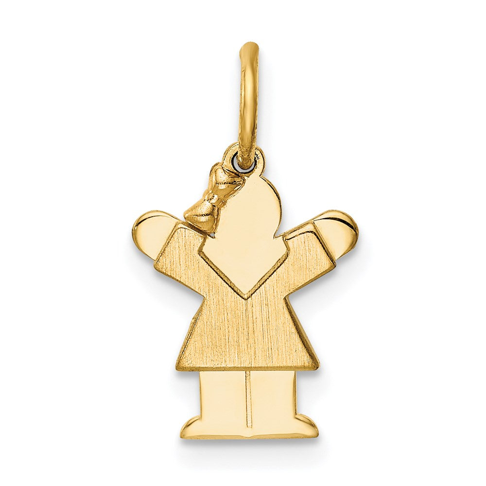 14K Gelbgold Mini-Mädchen-Liebe-Charm