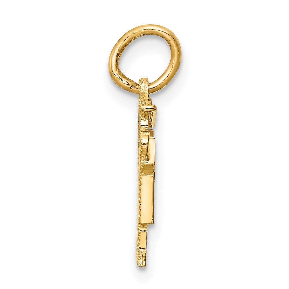14K Gelbgold Mini-Junge-Liebe-Charm