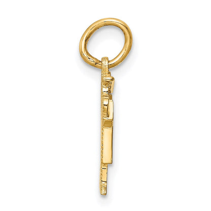 14K Gelbgold Mini-Junge-Liebe-Charm
