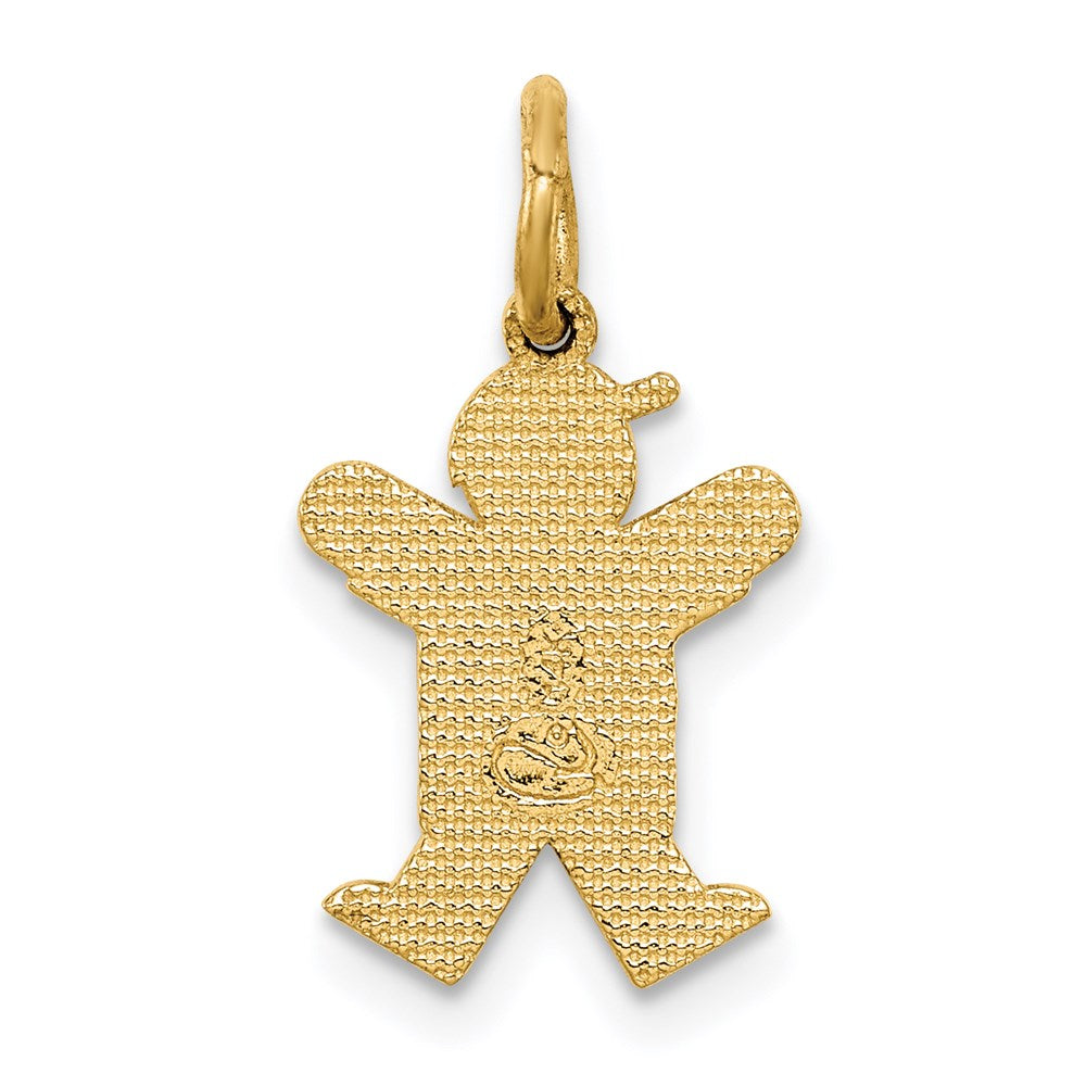 14K Gelbgold Mini-Jungen-Freude-Charm