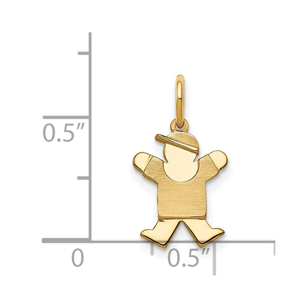 14K Gelbgold Mini-Jungen-Freude-Charm