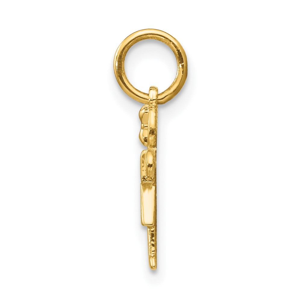 14K Gelbgold Mini-Mädchen-Umarmung-Charm